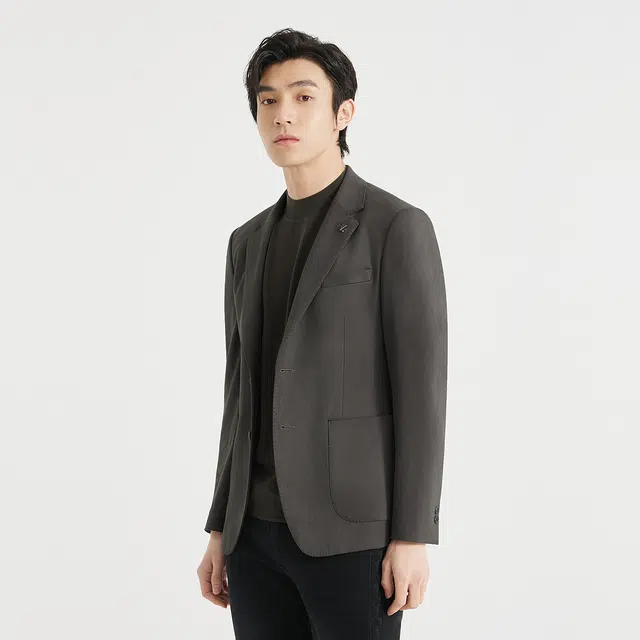 利郎 商务简约时尚休闲外套百搭修身长袖西装 男款