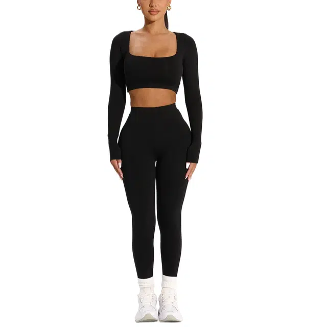 NAKED WARDROBE Scooped Legging Set NW
