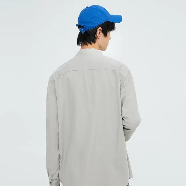 美特斯邦威 打底衫休闲纯棉长袖衬衫 男款