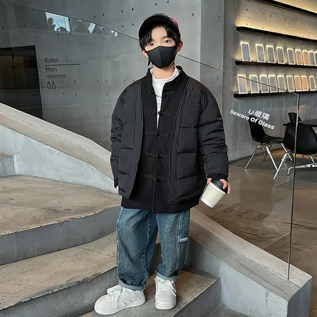 雅鹿羽绒服 冬季羽绒服系列 时尚洋气纯色防水防风保暖长袖 青少年