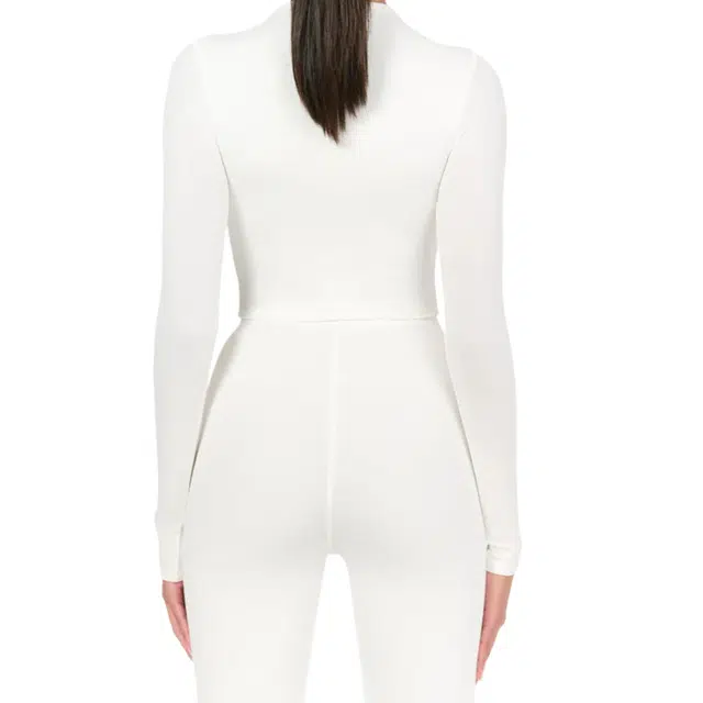 NAKED WARDROBE Mock Neck Crop Top NW