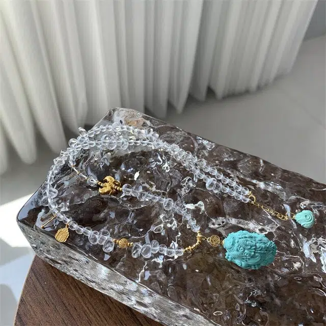 灵运宝 转运招财湖北高瓷原矿一物一图无油无水#好运 绿松石 名贵玉石吊坠 男女同款情侣款