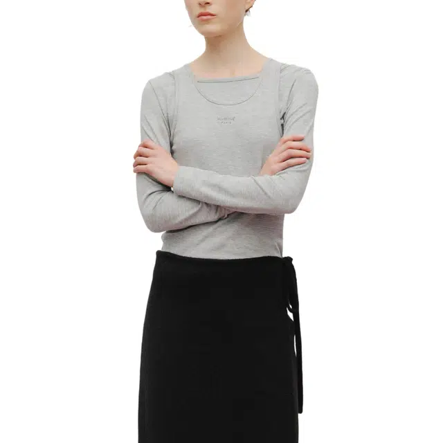 MARITHE FRANCOIS GIRBAUD LAYERED JERSEY LONG SLEEVE