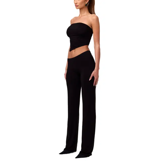 NAKED WARDROBE Asymmetric Bootcut Pant Smooth