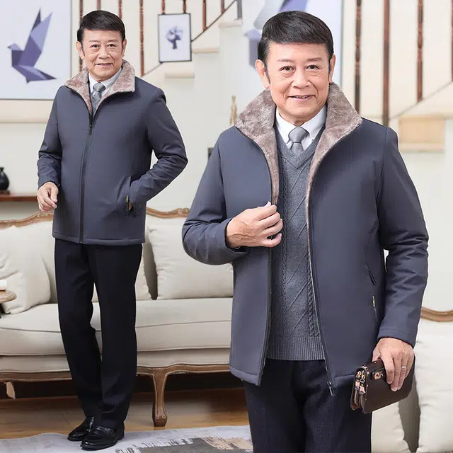 金盾 冬季加绒加厚立领舒适百搭棉服 男款