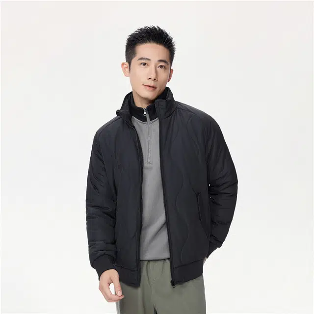 佐丹奴 棉衣外套夹棉保暖葫芦绗缝立领棉服 男款