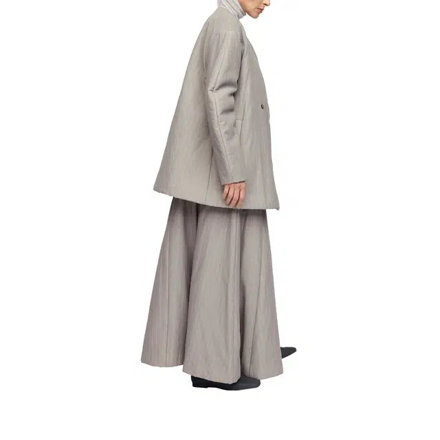 RUOHAN AW25 GRAPHITE GRAY PADDED WOLIN COAT