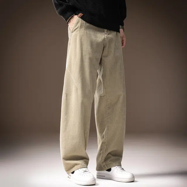 贵色 日系潮流时尚高端重磅直筒潮牌高街痞帅立体裁剪设计垂感休闲裤 男女同款