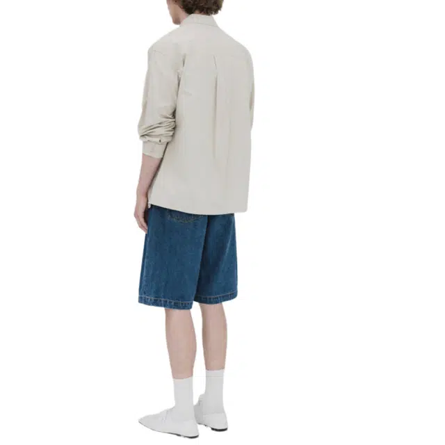 BESLOW DEEP ONE TUCK SHORTS CONE MILL