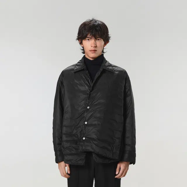 速写 羽绒服宽松翻领短款 男女同款