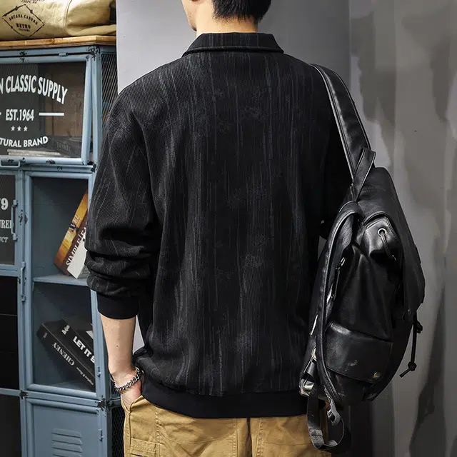 前进牛 秋冬美式休闲复古潮牌高街痞帅肌理感潮流宽松长袖卫衣 男女同款