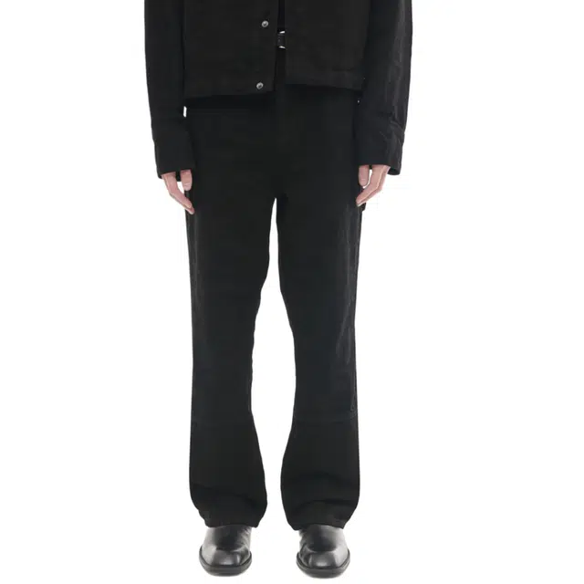BESLOW JACQUARD DENIM WORK PANTS