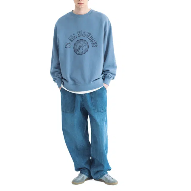 BESLOW SWEATSHIRT PASTEL BIG EMBLEM LOGO