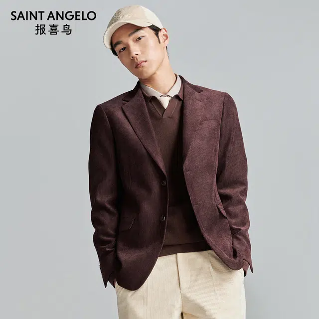 SAINT ANGELO Sporty Knit Check Blazer