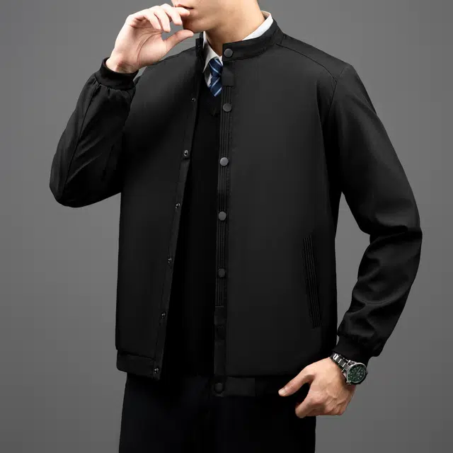 金盾 潮流棒球领百搭简约时尚宽松夹克外套 男款