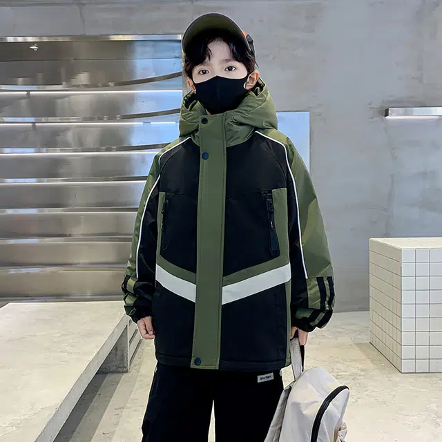 雅鹿棉衣 时尚潮流保暖拼色 青少年