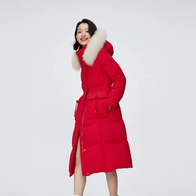 波司登 长款过膝时尚保暖收腰羽绒服 女款