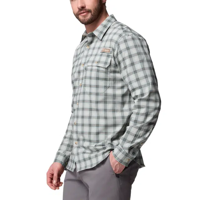 Columbia Men's Long Sleeve Yarn Dye Shirt Sharptail Omni-ShadeOmni-Wick