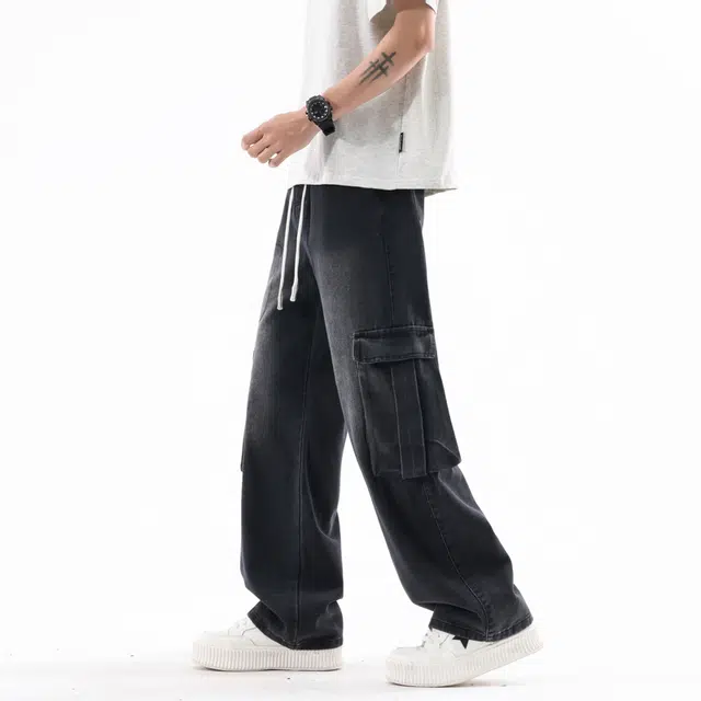 金盾 阔腿宽松工装休闲裤 男款