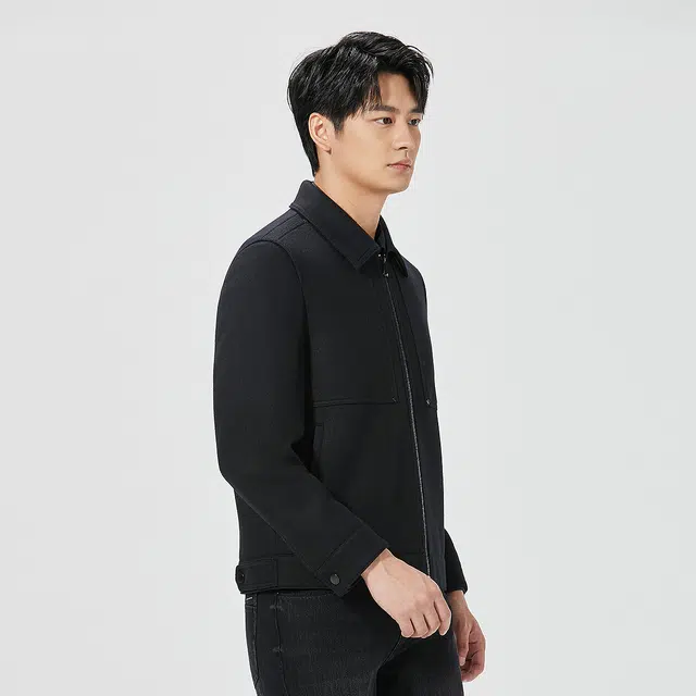 利郎 热燃科技保暖翻领时尚都市绵羊毛冬季大衣 男款