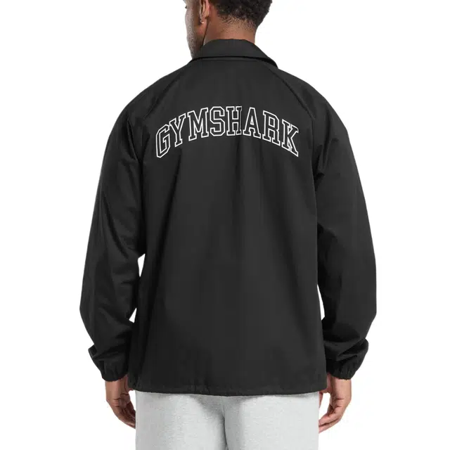 GYMSHARK Canvas Coach Jacket logo