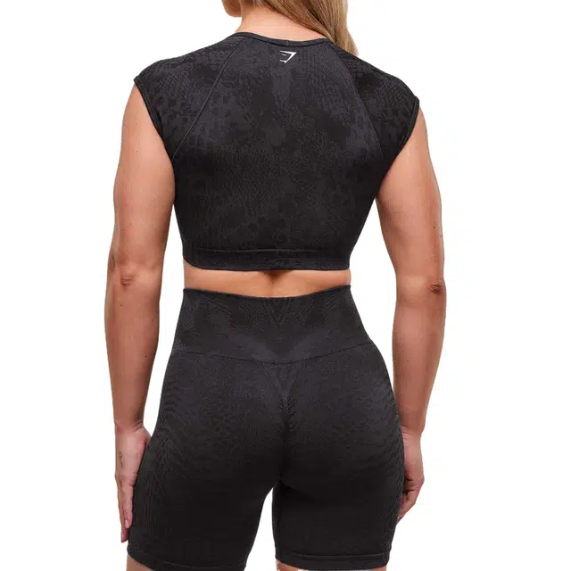 GYMSHARK Adapt X Whitney Animal Seamless Crop Top Adapt