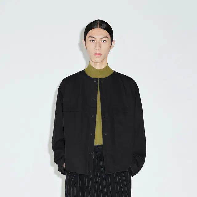 速写 纯色短款宽松大口袋夹克外套 男女同款