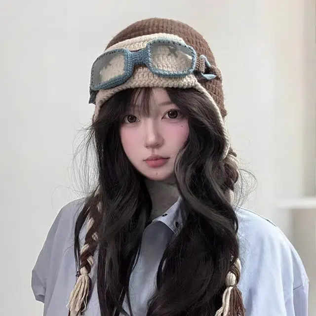 恩僾德 日系可爱针织小众高颜值显脸小保暖骑车小众百搭护耳潮流 聚酯纤维 雷锋帽 男女同款情侣款