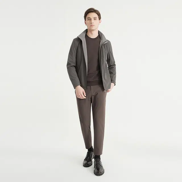 利郎 户外休闲风百搭防泼水外套可脱卸帽长袖风衣 男款