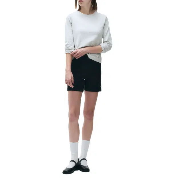 MARITHE FRANCOIS GIRBAUD W BASIC SLIM SHORTS light heather