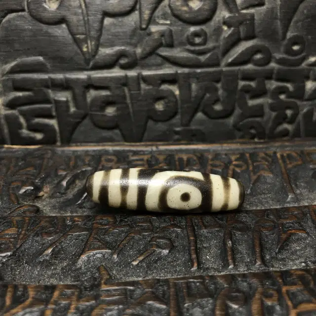 灵运宝 清老料器天珠如意两眼 小米珠 吊坠 男女同款情侣款