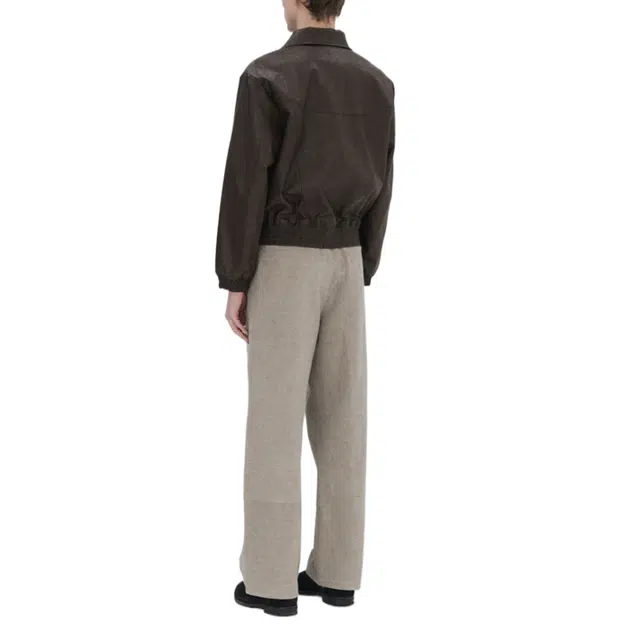 BESLOW ONE TUCK WASHED BELTED PANTS