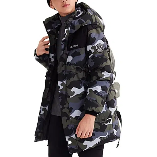 波司登羽绒服 保暖舒适迷彩拼色百搭 青少年