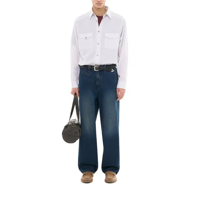BESLOW WASHED CHINO DENIM PANTS VINTAGE