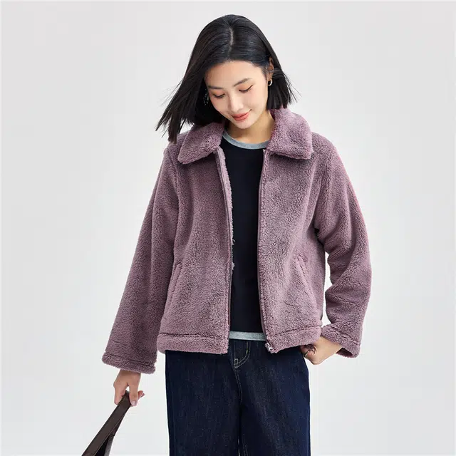 佐丹奴 翻领舒适休闲翻领厚款夹克 女款