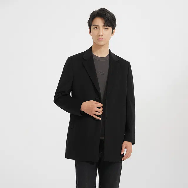 利郎 商务休闲中长款质感百搭冬季毛呢大衣 男款