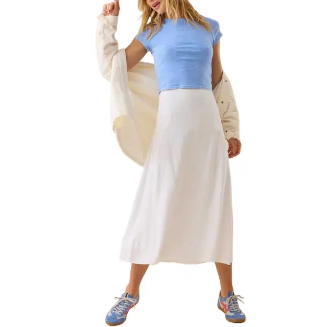 ALTAR'D STATE Linen Midi Skirt Lorrie