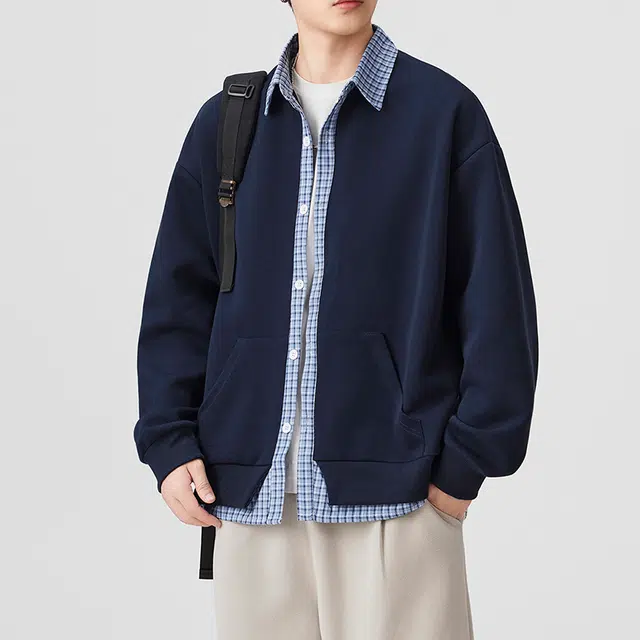 金盾 休闲时尚翻领宽松长袖卫衣 男款