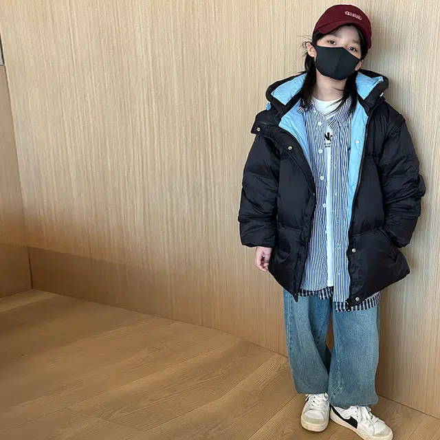 雅鹿棉衣 舒适百搭洋气 黑色 青少年