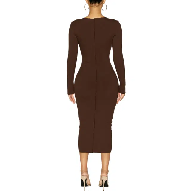 NAKED WARDROBE Snatched Contour Midi Dress