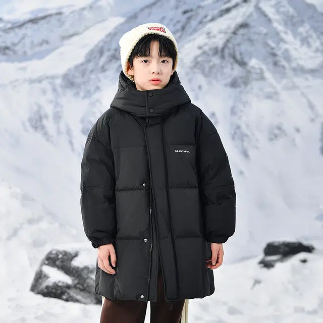 雅鹿 洋气时尚百搭纯色潮流羽绒服 青少年