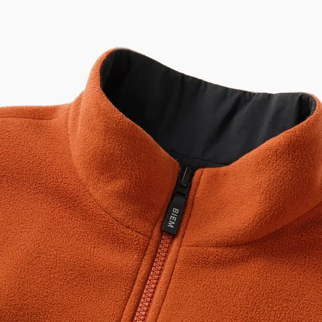 比音勒芬 极光绒双面穿抓绒立领针织夹克 男款