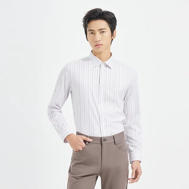 利郎 品位商务条纹质感休闲通勤衬衫 男款