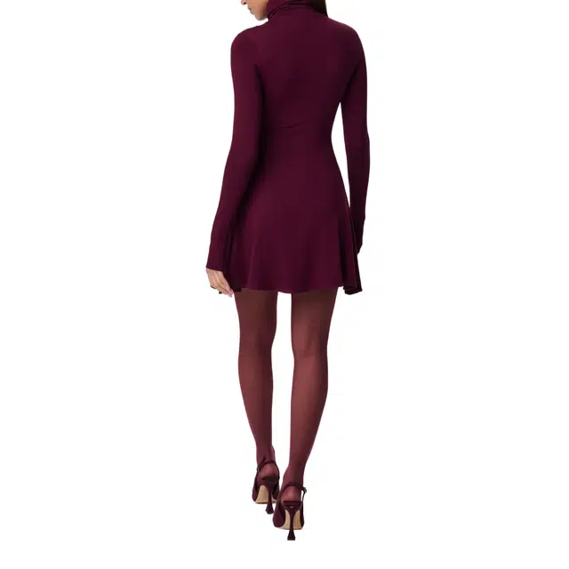 NAKED WARDROBE Turtleneck A-Line Mini Dress