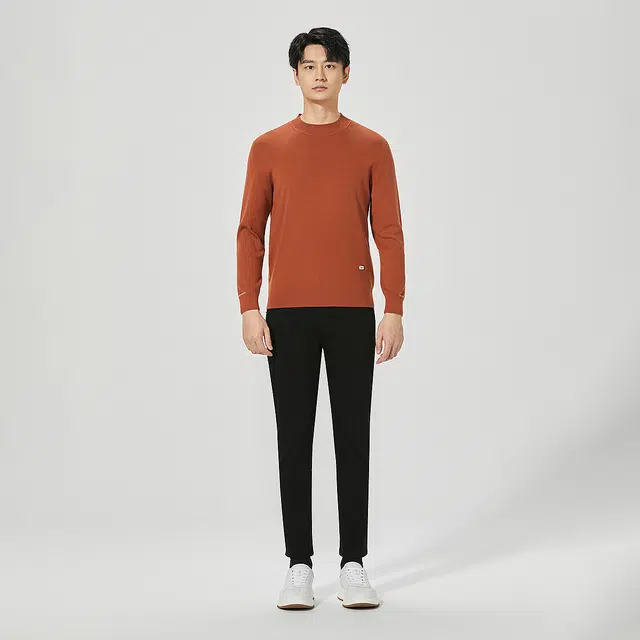 利郎 可机洗半高领提花易打理质感简约百搭冬季毛衣 男款