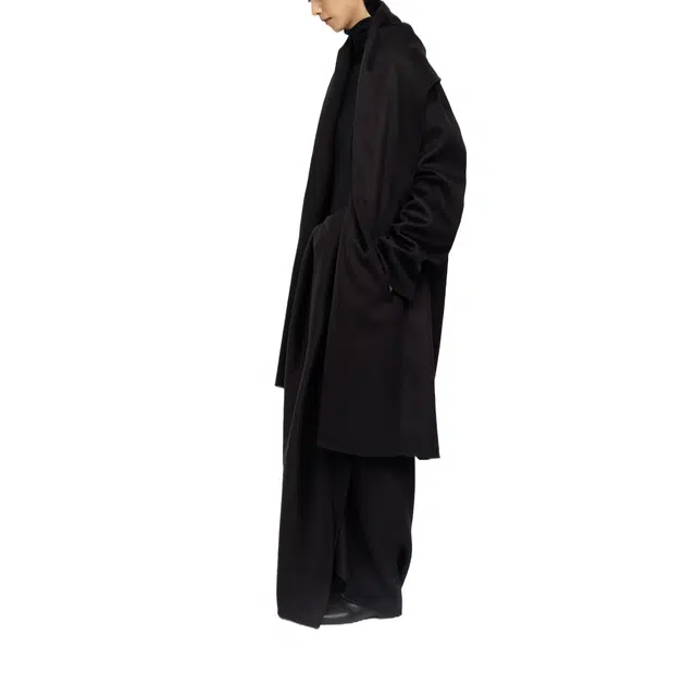 RUOHAN JET BLACK ELIN COAT AW25