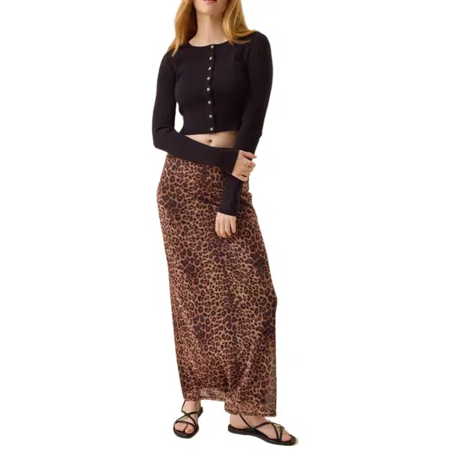 ALTAR'D STATE Maxi Skirt Francie Cheetah