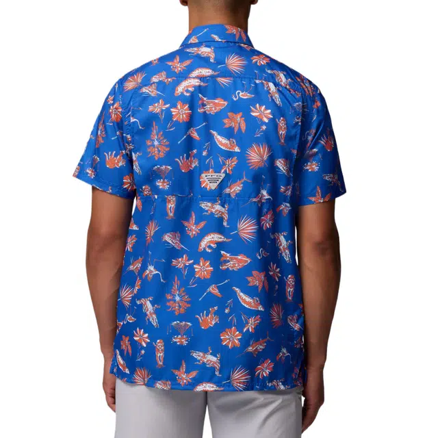 Columbia Omni-ShadeUPF 40 Collegiate PFG Super Slack Tide