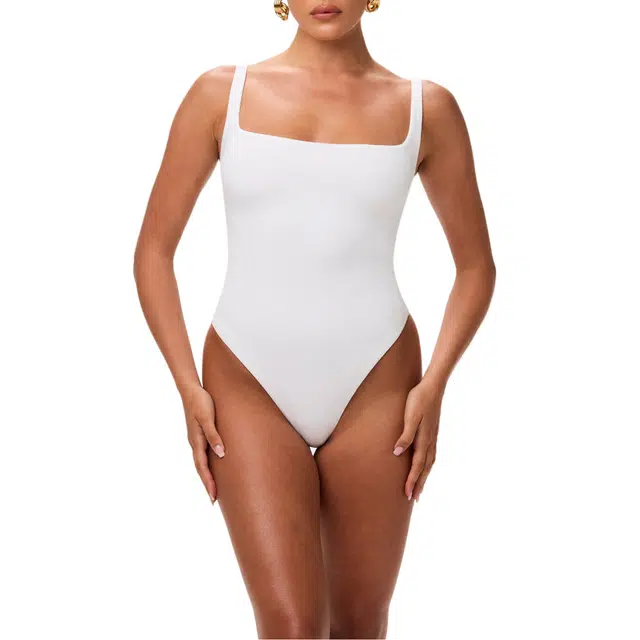 NAKED WARDROBE Square Tank Bodysuit Smooth