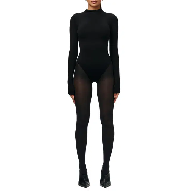 NAKED WARDROBE NW Sculpt Mock Neck Bodysuit